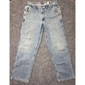 Eddie Bauer Men's Light Wash Straight Denim Jeans Relaxed Fit Cotton 34x32